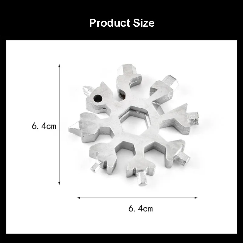 Мини 18 в 1 портативный карточный ключ в форме снежинки с брелком для ключей для спорта на открытом воздухе, кемпинга, рабочие тактические инструменты для самообороны