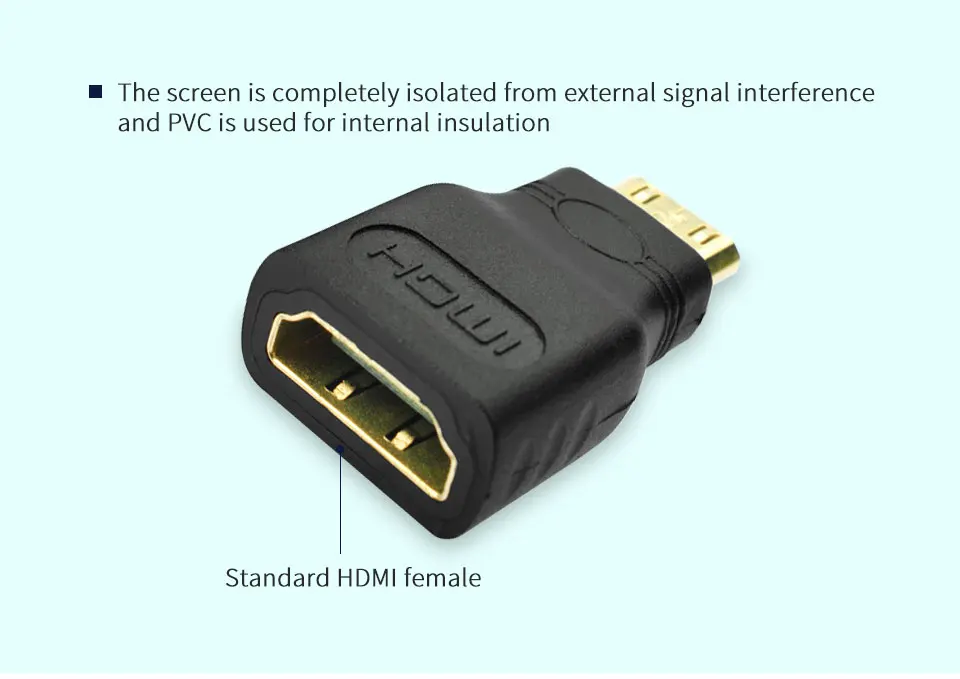 Mini HDMI to HDMI Adapter male to female Converter for HDMI HD 1080P Cable Adapter Device for HDTV etc (6)