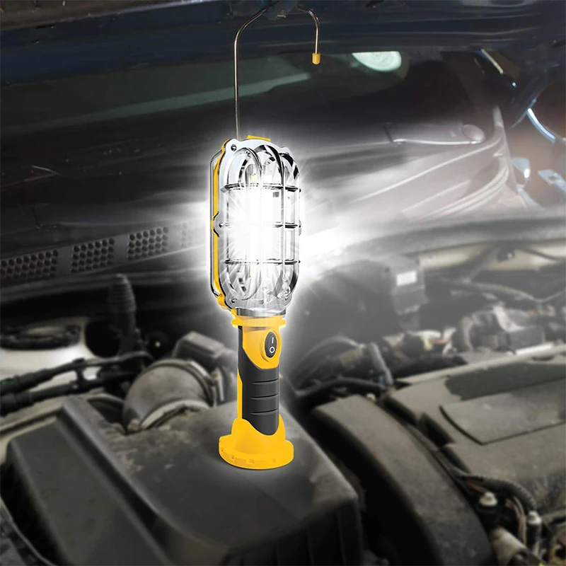 Портативный светодиодный светильник-вспышка Магнитный Автомобильный ремонтный рабочий светильник AA на батарейках подвесной фонарь аварийный походный ночной Светильник