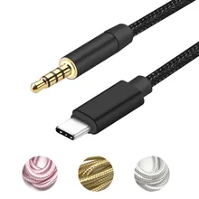 Type C To 3.5 Mm Audio Cable Adapter For USB C Type-c Jack Aux Cable For Car Speaker For Samsung S9 HUAWEI mate 10 20 P10 MI8 