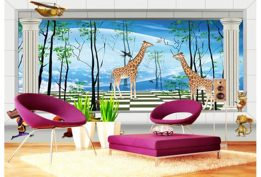 Customized 3d wallpaper 3d kids wallpaper murals Sweet children room 3