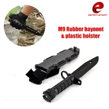 Espada de entrenamiento táctico M9, Cosplay, cuchillo de plástico, caza, supervivencia, goma, bayoneta de modelado con funda, Cosplay, CY337