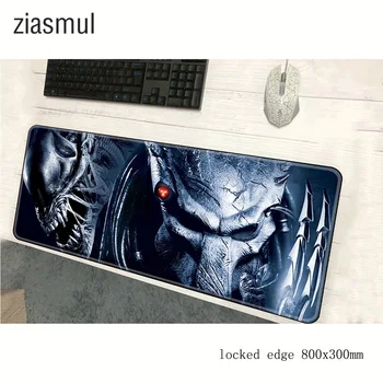 

ziasmul Predator Movie Keyboards Mat Rubber Gaming mousepad Desk Mat Customized laptop Gaming 80x30cm Locking Edge mouse pad