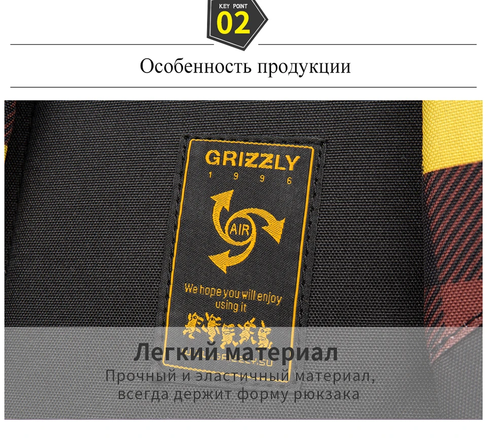 GRIZZLY, новинка, модный мужской рюкзак для ноутбука, для подростков, для мальчиков и девочек, многофункциональный, Mochila, водонепроницаемые школьные сумки, Большая вместительная сумка