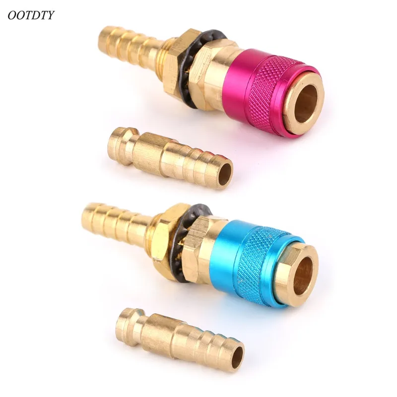 6mm Water Cooled /& Gas Adapter Connector Quick Fitting For TIG Welding Torch