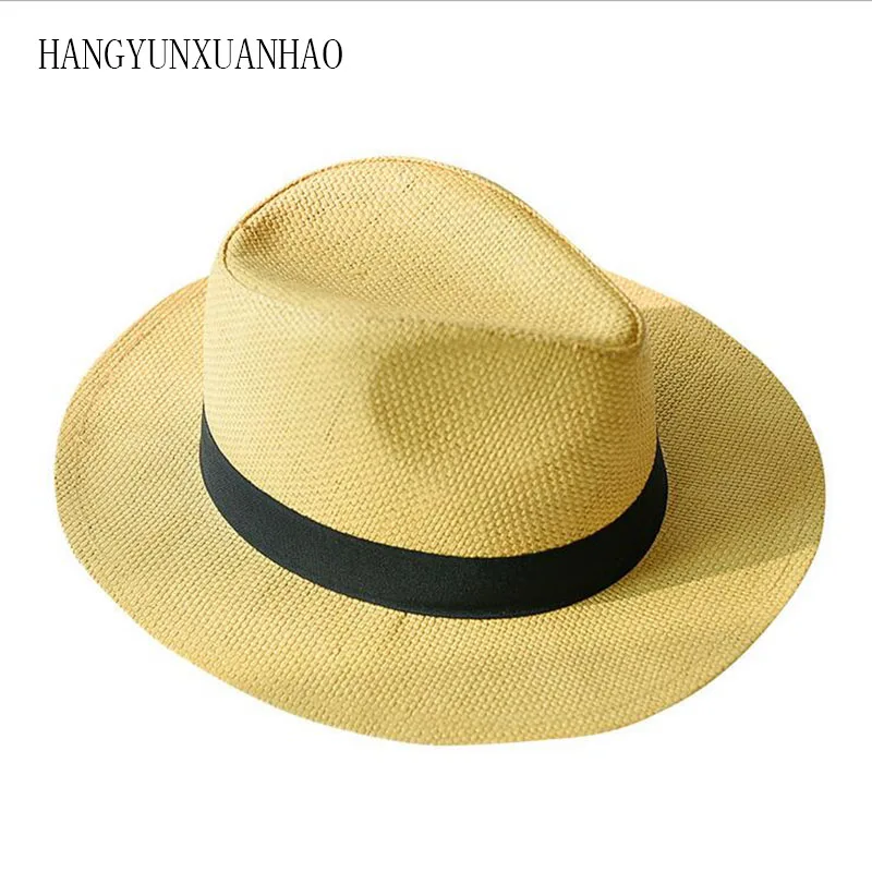 

Sun Hats Panama Hat For Summer Women Man Beach Jazz Straw Hat For Men UV Protection Cap Chapeau Femme Hat Sombrero