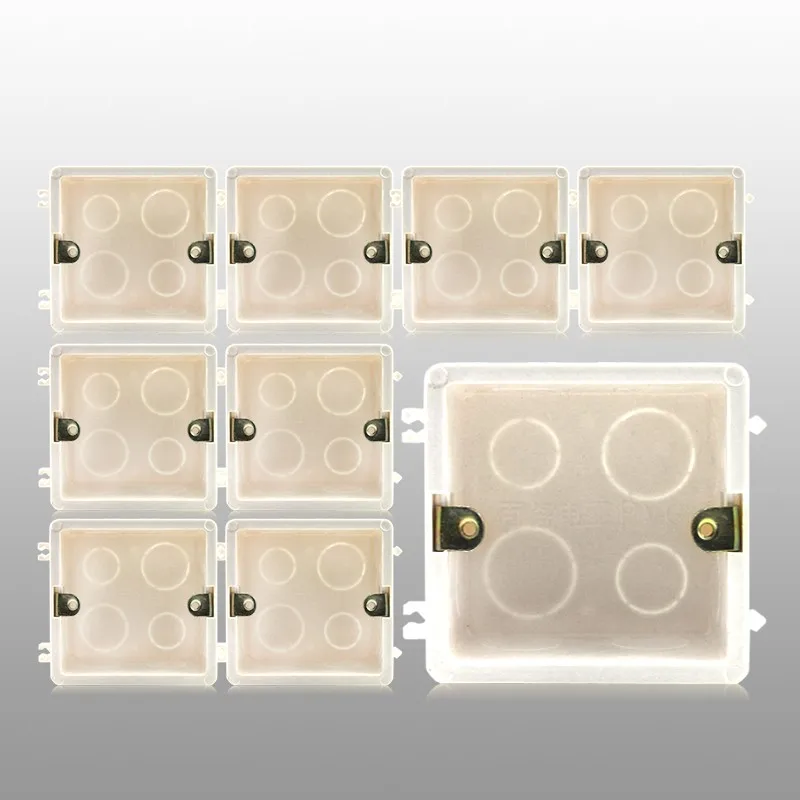 10PCS jomall wall switch Wallpad  8686MM Cassette Universal  Mounting Box for Wall Switch (86 type of switch box)86 Bottom Box (3)