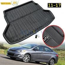 Para Hyundai acento Verna Solaris gran Avega Dodge actitud RB Sedan 2011-2015, 2016 de 2017 para maletero de Mat tronco bandeja de piso