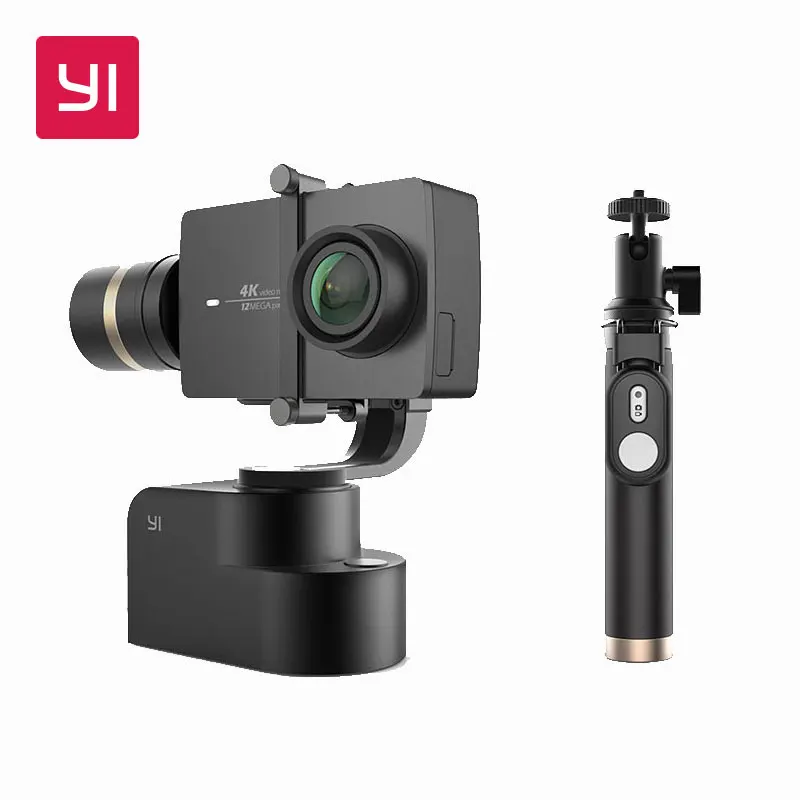 Goede YI Handheld Gimbal Met YI 4 k Action Camera en Selfie Stok amp; Bluetooth Afgelegen 3 Axis Pan tilt Roll Handmatige Aanpassing 320 Graden