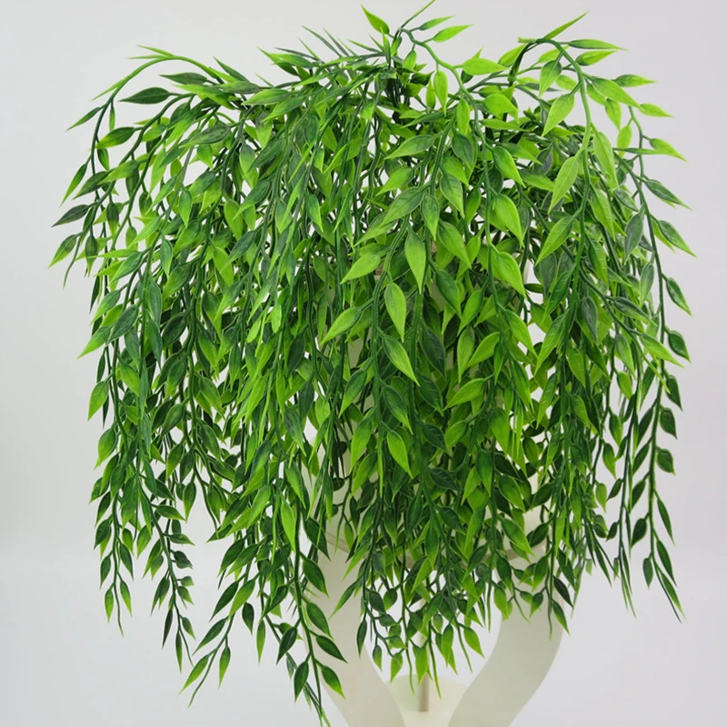 1 шт., 54 см, зеленое подвесное растение, искусственное растение, ива, настенное украшение для дома, украшение для балкона, цветочная корзина, аксессуары