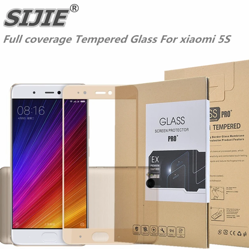 Полное покрытие закаленное стекло для xiaomi 5S M5S MI5S черный белый золотой | Отзывы и видеообзор