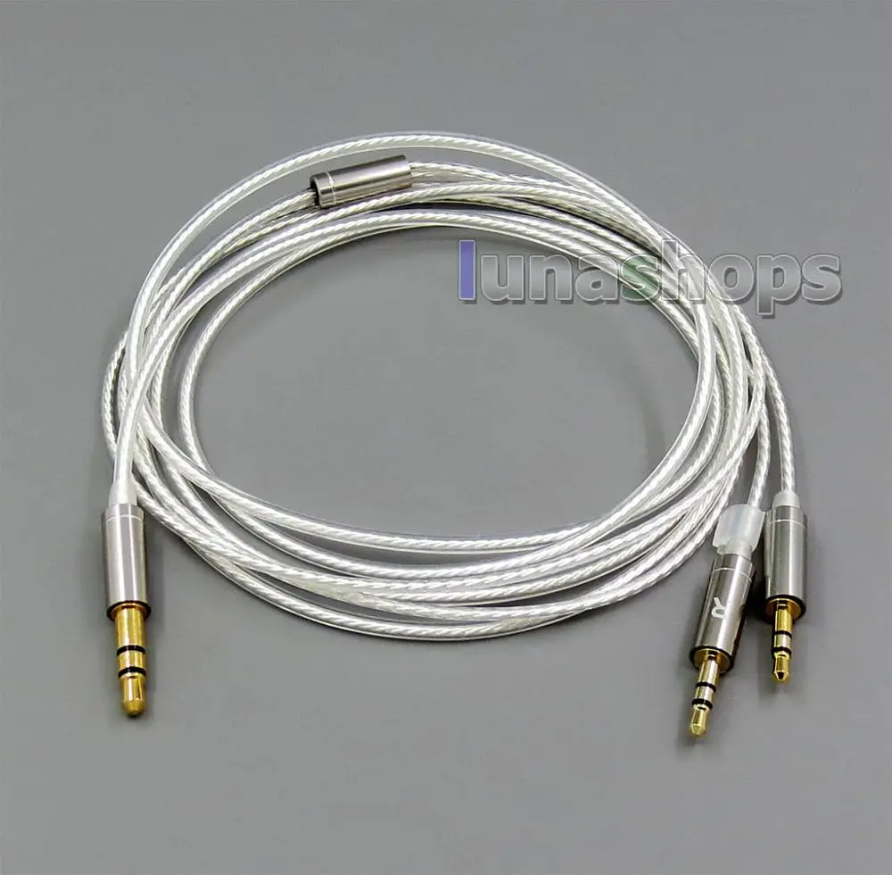 LN006022 посеребренные Замена наушников кабель для Sennheiser HD477 HD497 HD212 pro