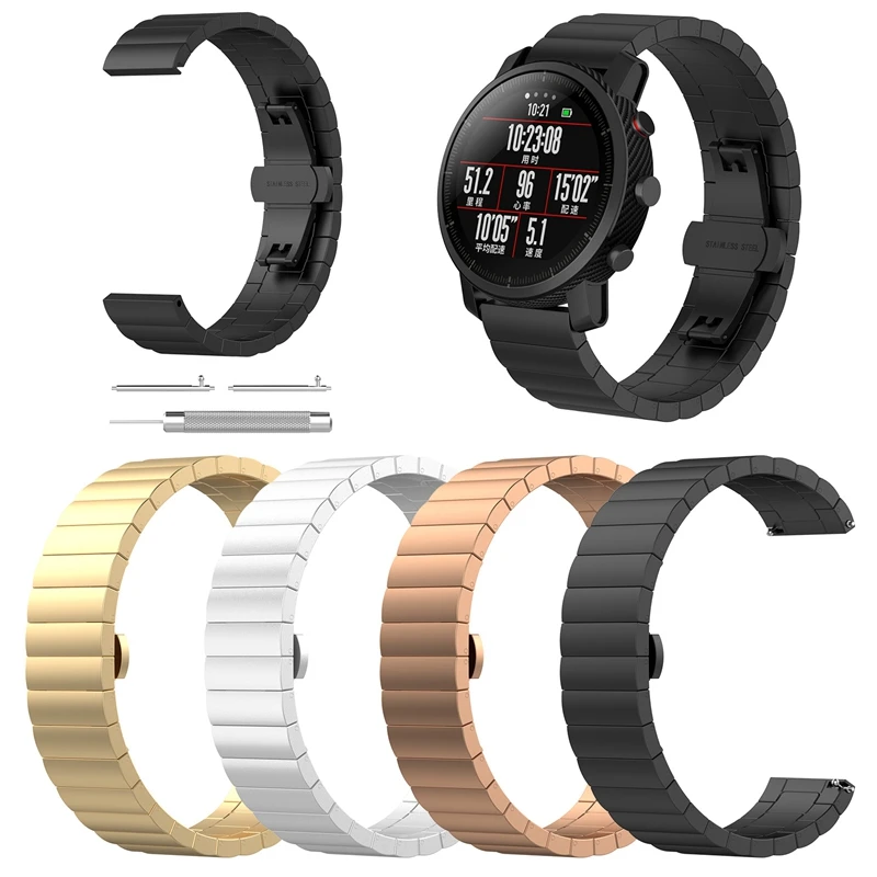 

YUEDAER Replacement Metal Watch Band For Huawei Watch GT Strap Stainless Steel Wristband Quick Release For Huawei GT Smart Watch