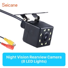 Seicane filo HD Macchina Fotografica di Rearview Dell’automobile di Parcheggio Retromarcia di Backup CCD CMOS con 8 Display A LED di Plastica 648*488 pixel monitor Kit