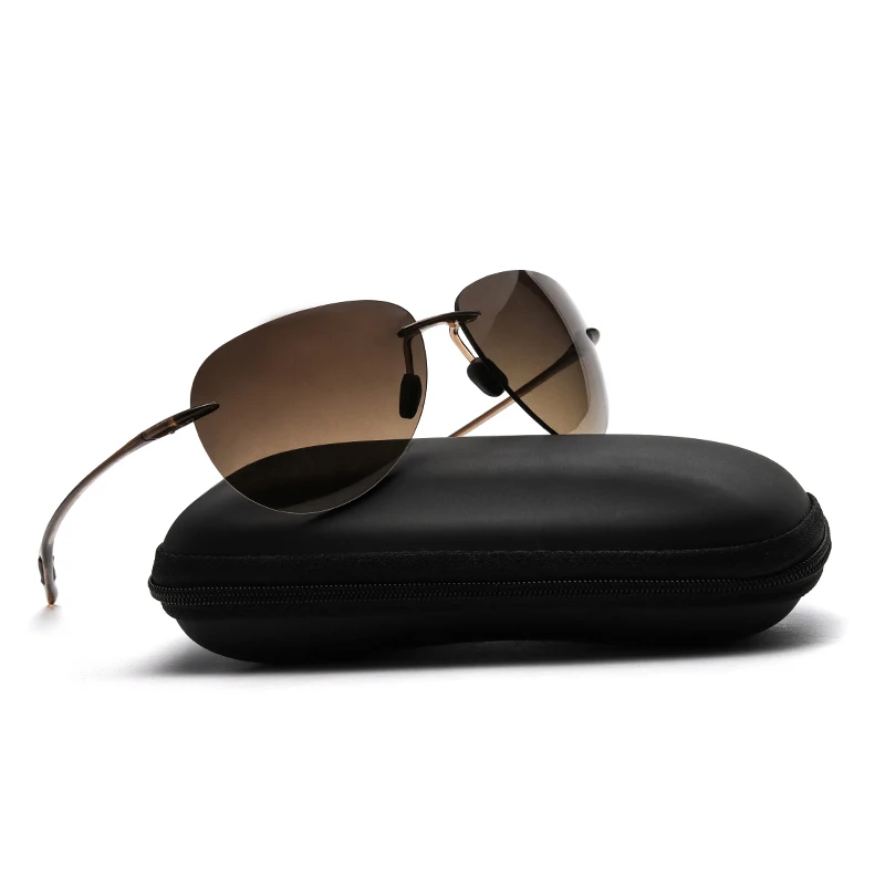 

2019 Rimless Sunglasses Men shades Brand Designer Ultralight UV400 classic Frameless Male Sun Glasses