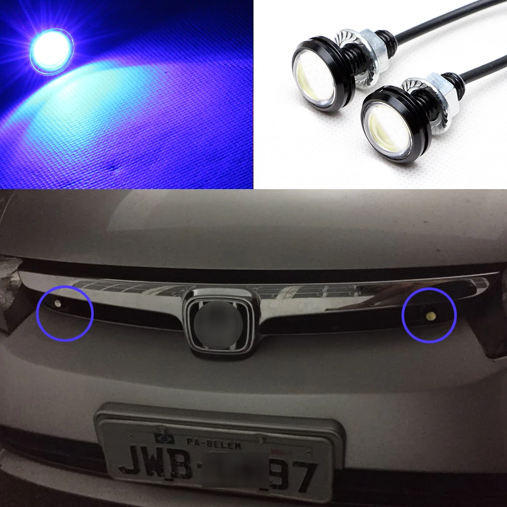 2X 23mm LED Eagle Eye Weiß Tagfahrlicht DRL Light Tail Auto Auto 10 Watt 12 V 