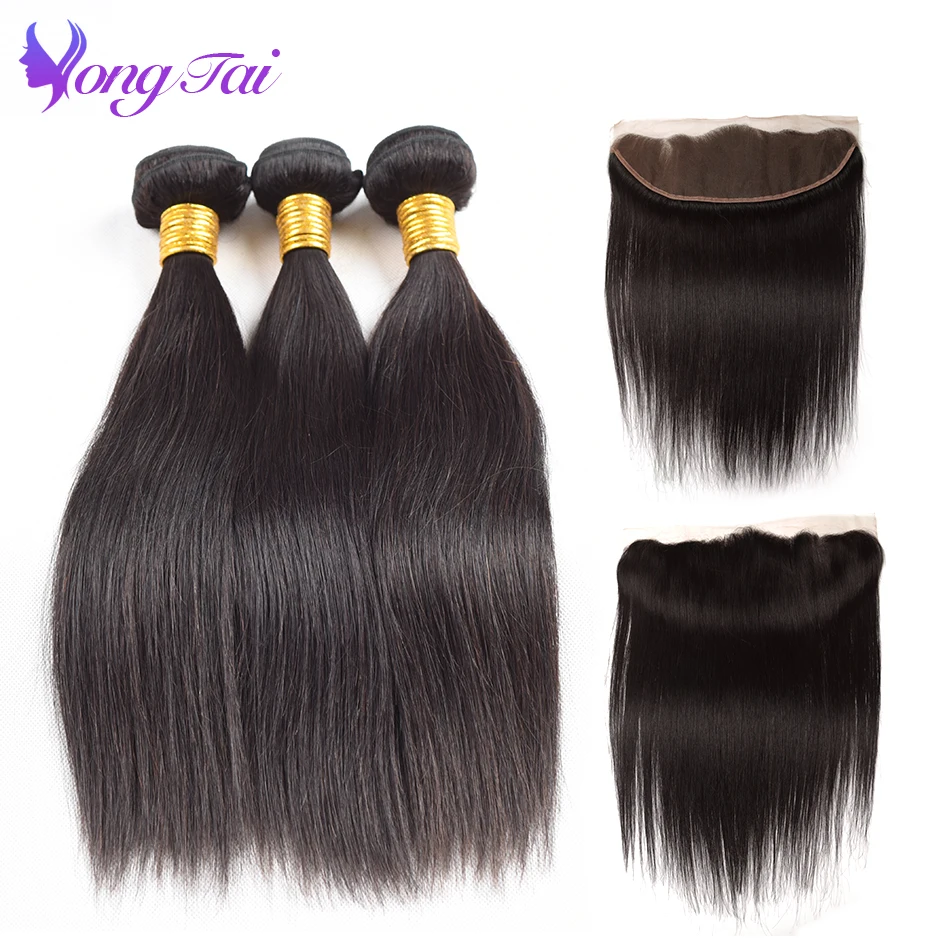 

Straight hair bundles with closure Indian hair bundles with closure Yuyongtai hair human hair extension 3 bundles with 1 closure