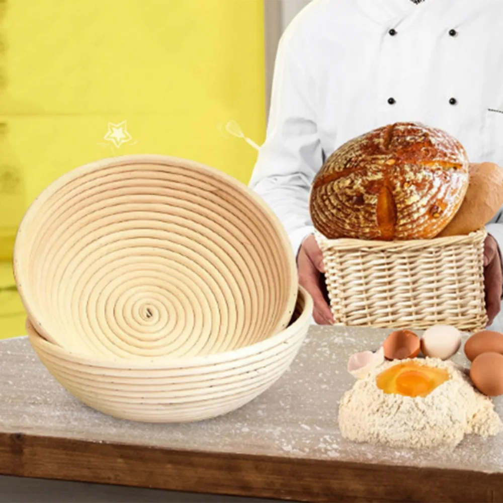 

11*6cm Bread Rattan Basket Dough Banneton Brotform Bread Food Proofing Proving Fermentation Country Storage Baskets Useful