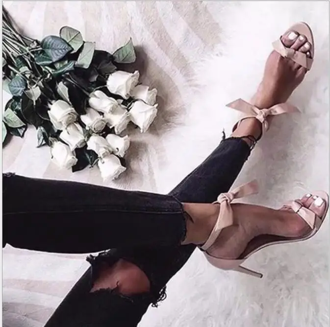 

Women's sandals 2019 summer new high-heeled matte suede straps stiletto fashion sandals ladies sandals a100