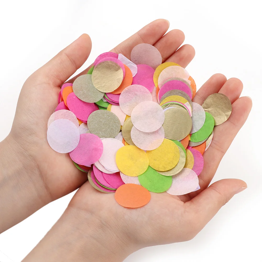 

1000Pcs Mixed Color Tissue Paper Confetti Wedding Party Throwing Supplies Artificial Paper Scrap Balloon Filling Accessories