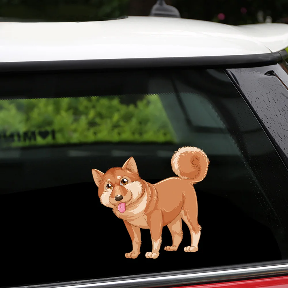 

New Removable & Reusable Stickers For Car a Cute Shiba Inu Home Car Stickers and Decals Car Styling Body Window Door Stickers