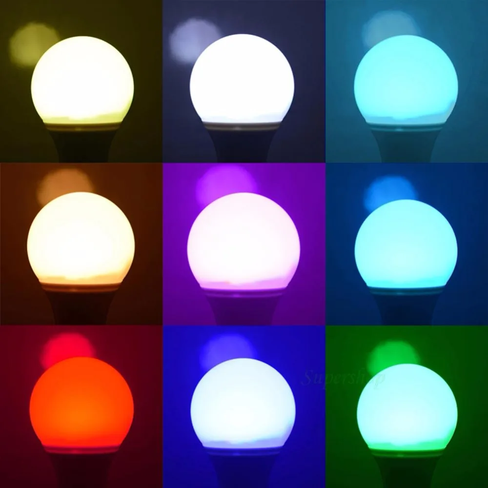 Рождественское освещение E27 10 W RGB Светодиодный светильник 110 V 220 16 Цвет изменения