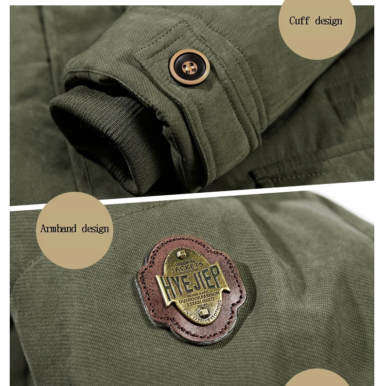 TIEPUS зимняя куртка мужская Толстая теплая мульти-карман среднего возраста с капюшоном парки пальто размера плюс 4XL 5XL 6XL мужская военная куртка