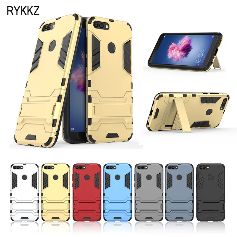

Armor Case For Huawei P Smart Psmart Cases Shockproof Robot Silicone Rubber Hard Back Cover On Huawei Enjoy 7s 7 S Phone Coque