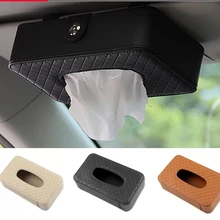Автомобильный держатель для салфеток из искусственной кожи держатель салфетки коробка для автомобильных сидений Автомобильные аксессуары козырек от солнца