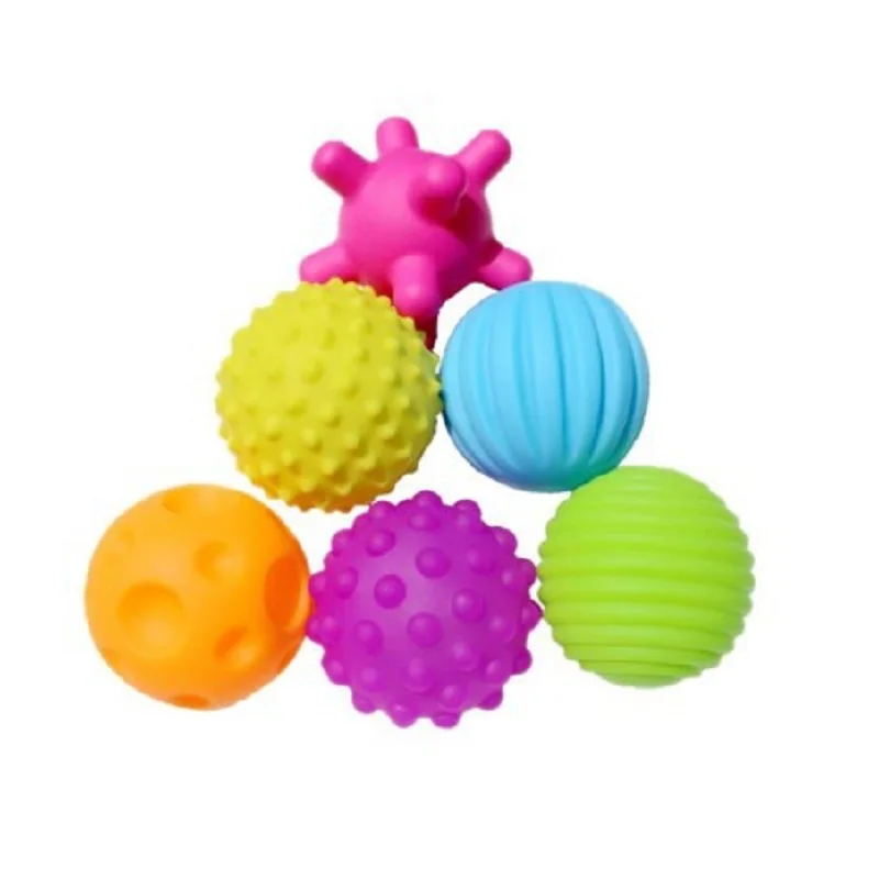 

Textured Multi Ball Set Baby Toys Super Soft Develop Baby's Tactile Senses Toy Educational Early Rattle Activity Toys