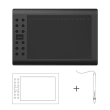 Cheapest Original GAOMON 12 Express Keys M106K USB Digital DrawingTablets for Photo Editing Comic Drawing with Rechargable Pen