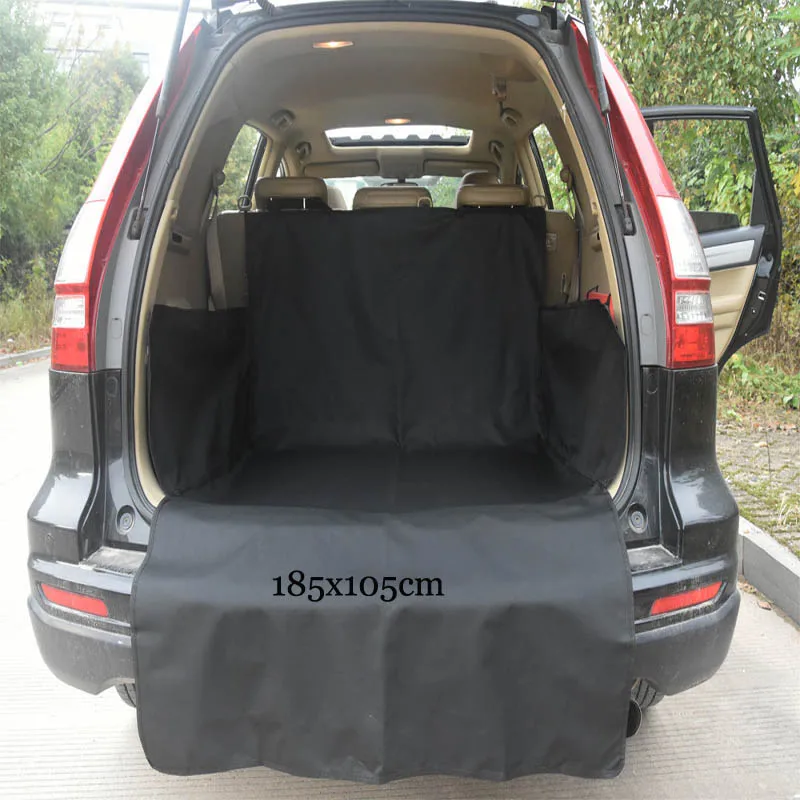 black Pet Dog Trunk cargo liner Oxford автомобильное сиденье для внедорожника покрытие водостойкий коврик для собак кошек-моющиеся аксессуары для собак 185*105*35 см - Цвет: black