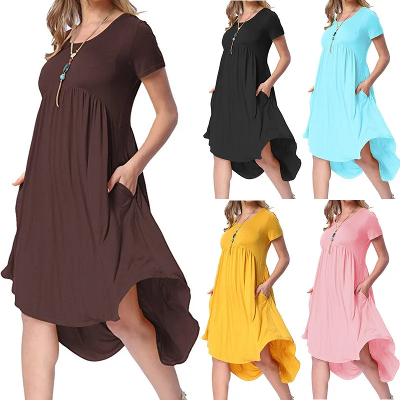 

Dress For Pregnant Women Clothing Of Large Size Summer Maternity Dresses Pregnancy Clothes Casual O-Neck Pregnancy Dresses