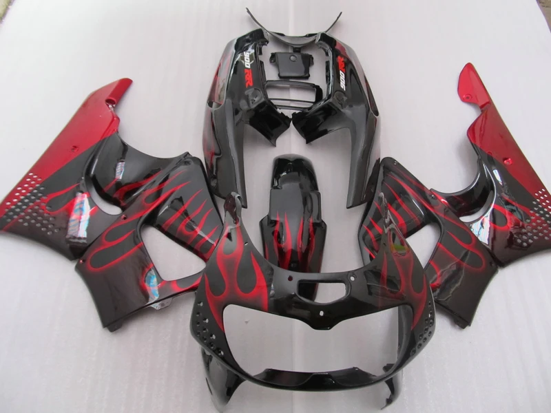 

Motorcycle fairing kit for Honda CBR900RR 96 97 red flames black fairings set CBR900RR 893 1996 1997 OI01