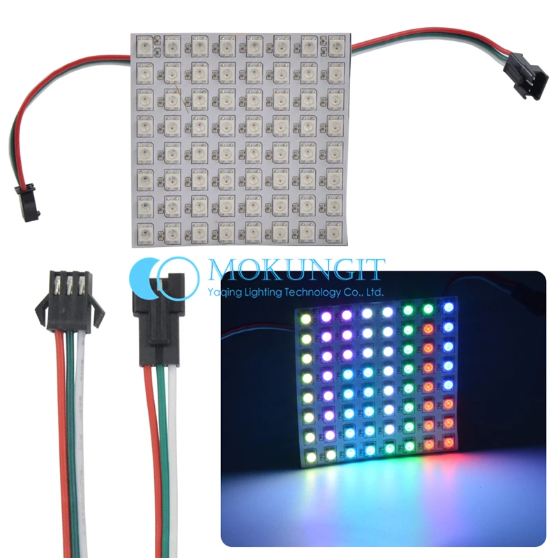 8x8 8 8x16 16x16 8x32 WS2812B SK6812 панель 5050 RGB пикселей цифровой гибкий светодиодный экран