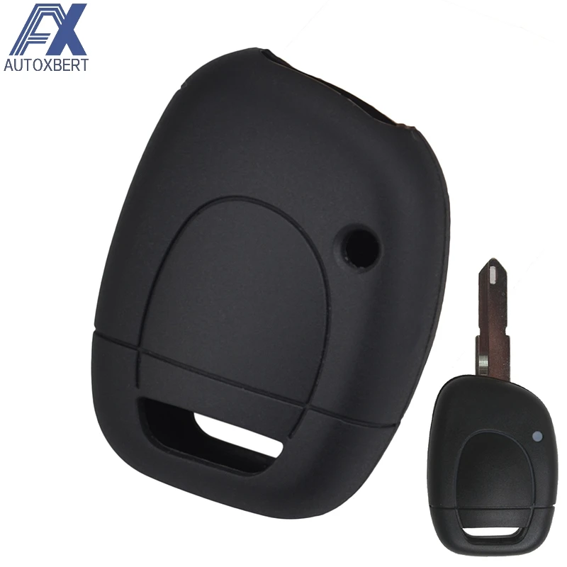 

AX 1 Button For Renault Clio Kangoo Master Twingo Skin Holder Protector 1998 - 2008 Silicone Car Remote Key Fob Shell Cover Case