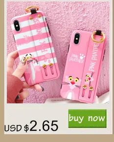 Donald Daisy Duck Case for iPhone 7 8 6 6S Plus Cute Cartoon Wrist Strap Bracket Phone Cover for iPhone XS Max XR X Case Funda