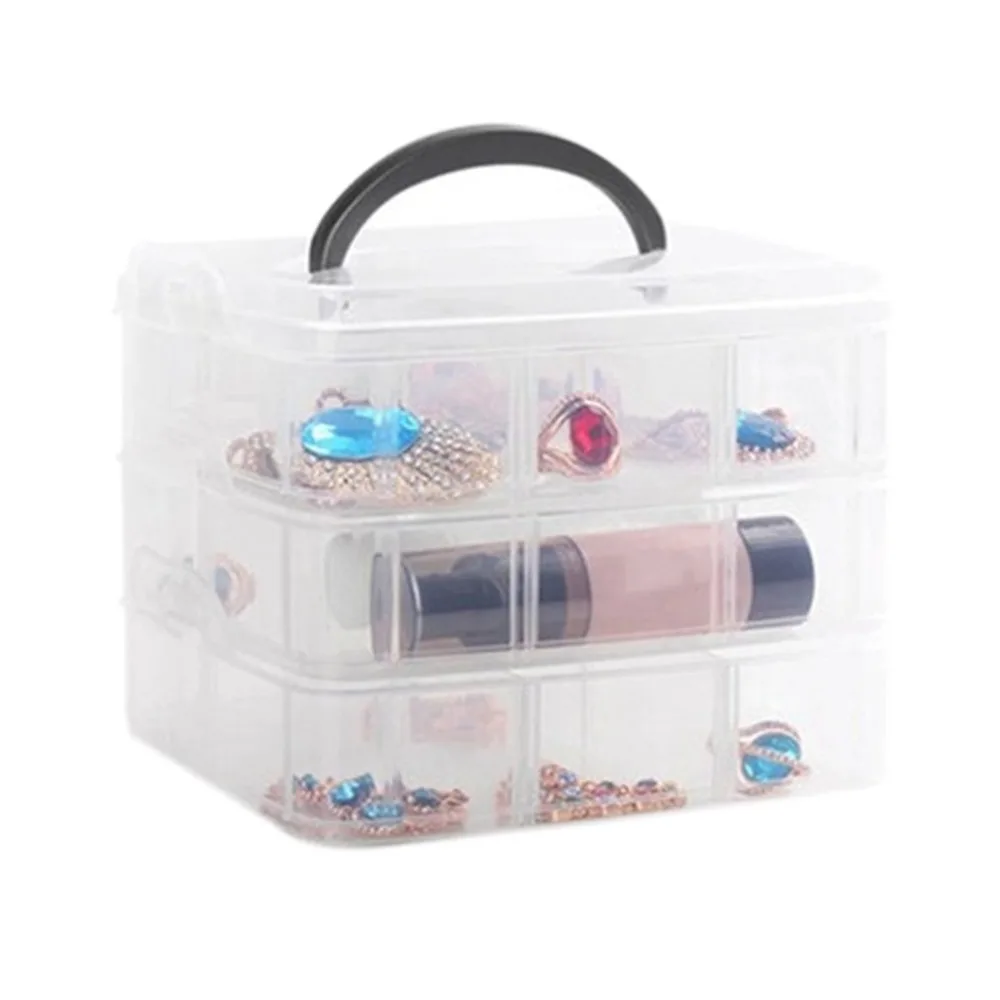 

Mini Size Portable Household Storage Box Three Layer Removable Storage Box Small Items Jewelry Organizer Color Travel Box