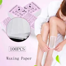 100pcsWaxing Восковая бумага со специальным толстым нетканым воском для депиляции, удаление волос для бумаги, белый воск для депиляции волос