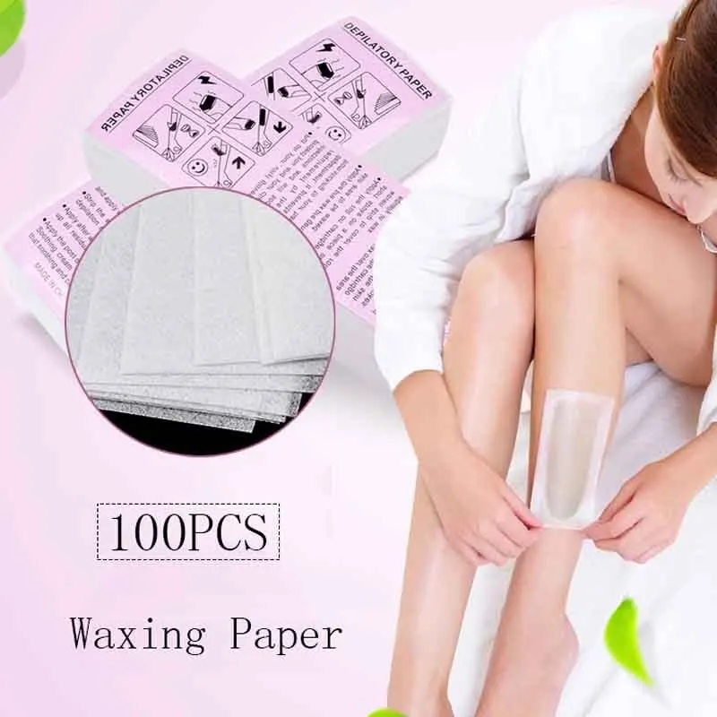 

100pcsWaxing wax paper With special thick non-woven depilatory wax hair removal for paper white hair removal wax for depilation