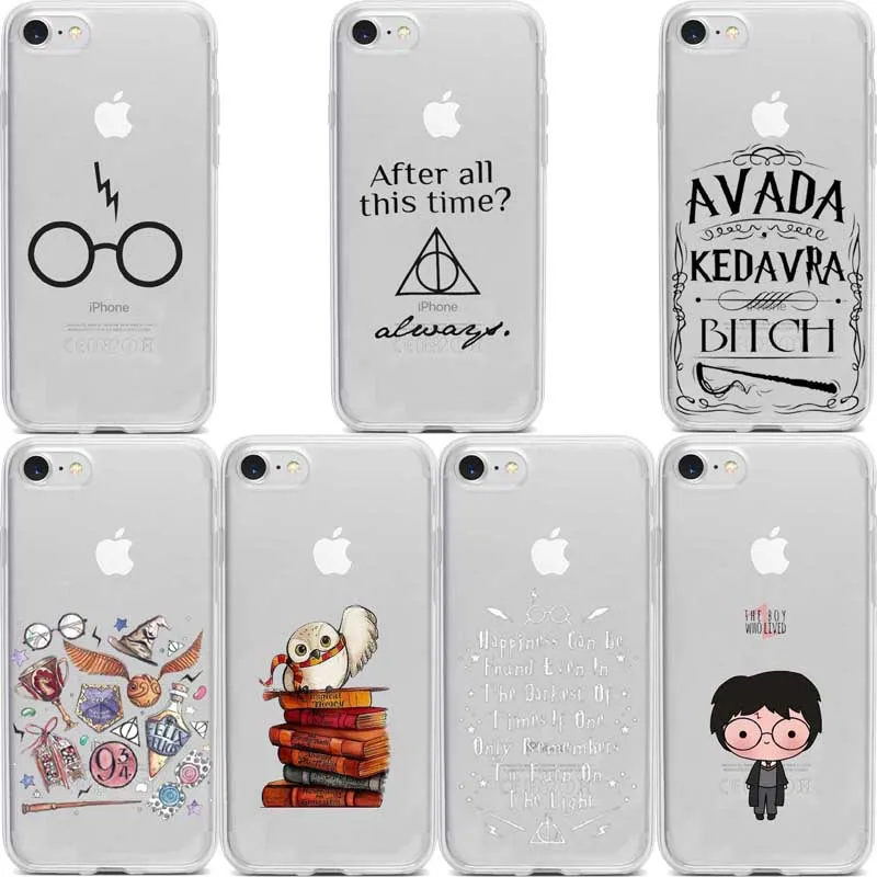 

Harry Potter oculos Coruja Hedwig Livro Soft transparent TPU Phone Cases Capa para iPhone 5 6 4 7 6 8 Plus X XR Xmax Coque