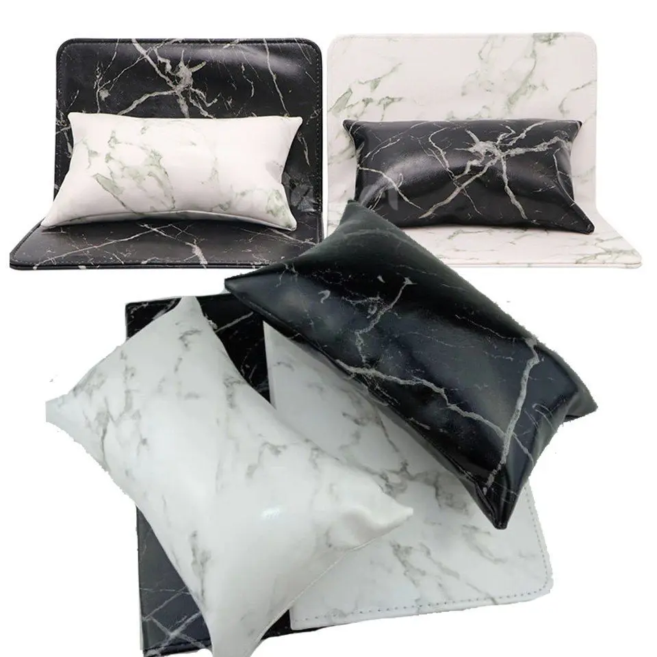 

Licuadora de Belleza Marbling Soft Hand Cushion Pillow Holder Manicure Nail Art Accessories PU Leather Nail Supplies