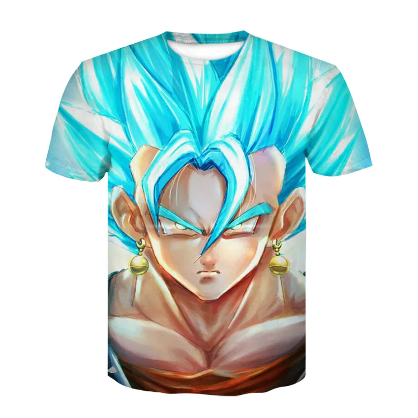 YUANHUIJIA Лето Для мужчин/Для женщин Dragon Ball футболка Наруто 3D с рисованным аниме