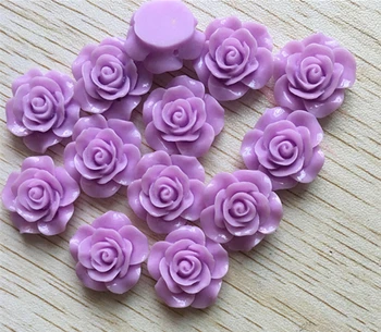 

20mm 100pcs/lot light purple color resin rose flower (back perforation) for chunky beads necklace jewelry making