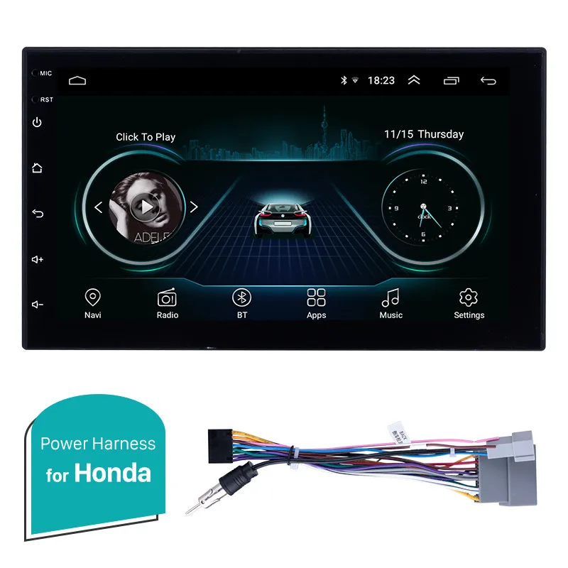 Seicane Автомобильный мультимедийный плеер для универсального Nissan VW Toyota Kia rio hyundai Suzuki Honda 2din Android 8,1 7 дюймов gps навигация - Цвет: for Honda cable