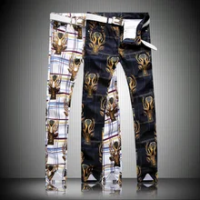 2017 Hot Sale Vintage Animal Print Slim Jeans New Arrival Slim Long Trousers
