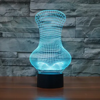 

Nose Shape Usb Colorful 3D Light LED Acrylic Visual Stereo Light Touch Gift Light