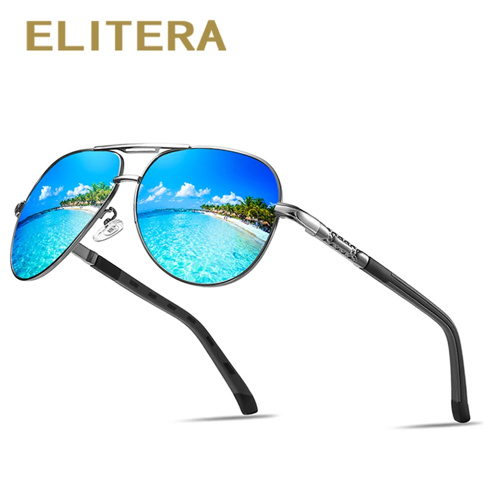 

ELITERA Brand Design Pilot Sunglasses Men Women Polarized UV400 Protect Driving Sun Glasses Goggles