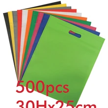 Акция 30 H* 25 см маленький размер черный не тканый упаковочный пакет с 1 цветной печатный персональный логотип