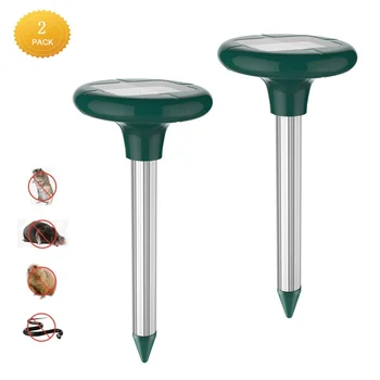 

Eco-Friendly Solar Power Repeller Garden Ultrasonic Sonar Sonic Deterrent Patio Ultra Sonic Mole killer Snake Pest Repeller 2pcs